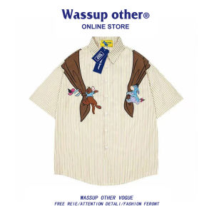 WASSUP ISSUE | Áo Sơ Mi In Sọc Phong Cách Hoài Cổ Mỹ Dáng Rộng Thoáng Mát