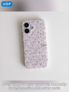 UGP | Apple Compatible Phone Case Purple Flower Design 17 Pro Max / 16 Pro