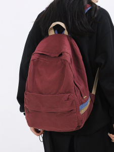 Retro Washed Canvas Backpack for Girls High School Students Japanese Style Versatile Double Shoulder Bag Korean Harajuku Middle School Students