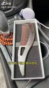 Lược Chải Tóc Thông Minh Tự Làm Sạch 2in1 – Răng Rỗng Gỡ Rối Cán Cong Massage Vai Gáy Thư Giãn