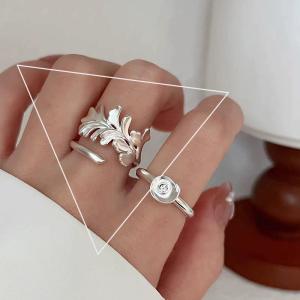 925 Sterling Silve Love Heart Ring for Women Girl Gift Line Pearl Korean Sweet Jewelry Birthday Dropshipping