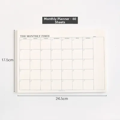 Daily Self-Discipline Study Plan Notebook Time Management Calendar 2025 Monthly Weekly Daily Tracker Journaling Planner