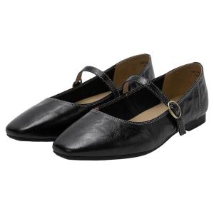Q.VONTON | Buckle Closure Square Toe Flat Mary Jane Shoes