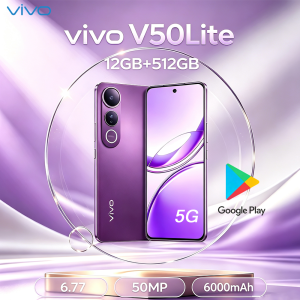 vivo | Dual SIM Unlocked Smartphone VIVO V50 Lite 5G 6.77" 120Hz Display 12GB+512GB 50MP Cam 6500mAh Long Lasting Battery Type-C