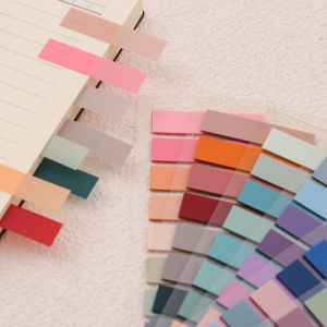 200 Sheets Morandi Transparent Fluorescent Index Tabs & PET Arrow Flags Sticky Note for Page Marker Planner Stickers Office