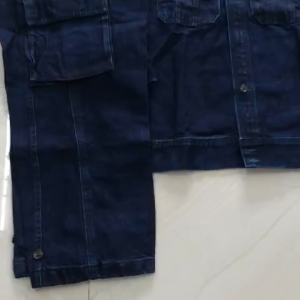 Quần áo Jean điện lực QUẦN ÁO THỢ HÀN THỢ ĐIỆN Có may miếng lót ở tay có dây rút ống quần màu xanh đen Quần áo Jean bảo hộ lao động Quần áo jean loại tốt quần áo điện lực Quần áo Jean