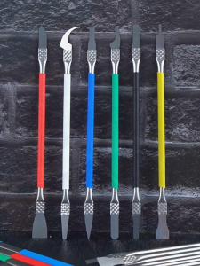 5pcs/Set Cpu Glue Removal Crowbar Set Pisau Congkel Ic Cpu Pembersih Lem Alat Buka Lcd Touchscreen