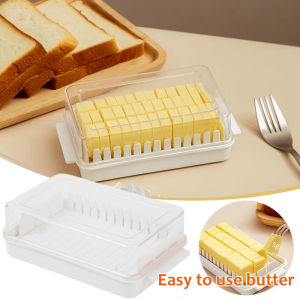 2 in 1 Butter Cutting Storage Box Refrigerator Cheese Storage Dispenser Butter Knife Cutter Cheese Fresh-keeping Box
