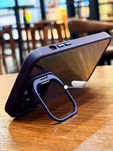 DAIMANG | Hidden Stand Case Transparent Protection Cover for iPhone 13 Pro 14 Pro Max 12 Anti-drop