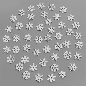 50Pcs/Pack 2cm Christmas Natural Snowflake Decorations Christmas Tree Hanging Ornament Pendant Christmas Decoration DIY Craft