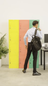 Fierro Sunshine Yellow Locker Cabinet | Modern Metal Storage Cabinet for Home Office School | 1-6 Door Options