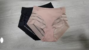 High Waist Briefs Women Seamless Panties Tummy Control Shapewear Ice Silk Glossy Soft Underwear