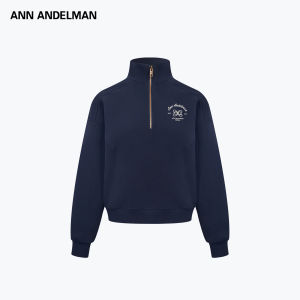 ANN ANDELMAN | Shanghai Limited Half-Zip Turtleneck Retro Casual Sweatshirt