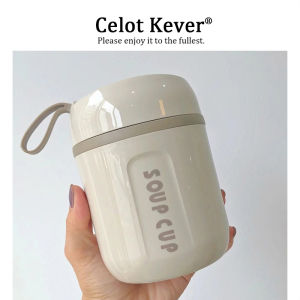 Portable Insulated Cup With Lid and Spoon
