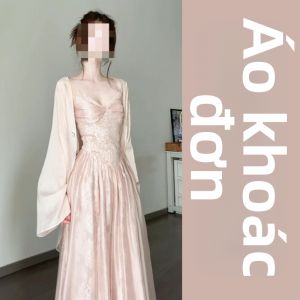 Karrar betsey | Đầm Satin Đẹp Màu Hồng Dài