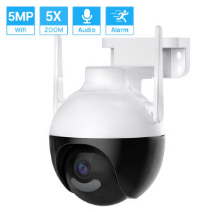 Hamrol UHD 5MP Smart PTZ WiFi IP Camera Color Night Vision Audio Outdoor Video Surveillance Camera CCTV Wireless Connect to Cellphone