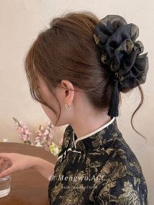 MENGWU | Ethereal Vintage Style Hair Clip Black