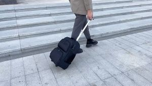 19 Inch Large Trolley Laptop Backpack Bag 2 Wheels Travel Luggage Bag Waterproof For Men Women College School Student