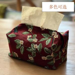 European Vintage Crow Pattern Tissue Cover Fabric Art Living Room Home Car Use Drawstring Tissue Box Organizer Kiapurden