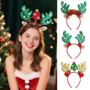Christmas Headbands Gift Xmas Hair Accessories Cute Antlers Headband Cosplay Girls Hairband Merry Christmas Decoration