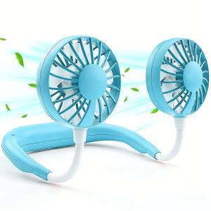 360° Rotation Portable Cooling Neck Fan Personal Neck Fans 3 Adjustable Speed Wearable Neck Fan for Office Sport Travel