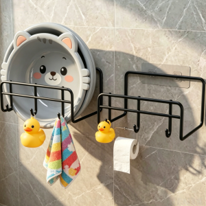 MINGZHIYIFAN | Bathroom Storage Rack Wall Mounted No Drilling