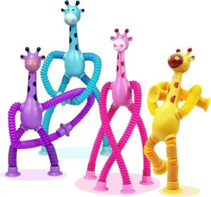 5PCS Cartoon Suction Cup Giraffe Toy Multi-functional Stress Relief Toys