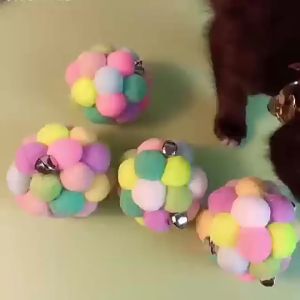 [HAKO PETSHOP] Bola bel mewah Mainan Kucing Berwarna mainan hewan peliharaan Persediaan Hewan Peliharaan