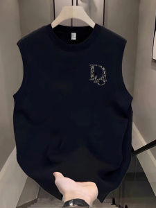 Áo Thun Cotton Không Tay in Chữ Cổ Điển Mỹ Cho Nam Mùa Hè Rộng Rãi Thời Trang Thường Ngày Thấm Hút Mồ Hôi