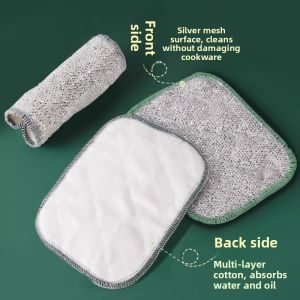 JIFANPAUL | Double Layer Anti-Oil Dishwashing Sponge Scrubber