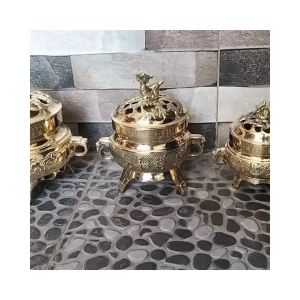 Hiolo Kuningan Tutup Motif Naga Tempat Dupa Tempat Abu Tempat Dupa Kuningan Asli