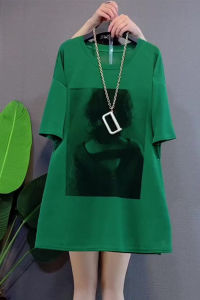 Fashionable Oversized Short Sleeve T-Shirt Dress Mid-Length Summer Trendy Top High-End Brand Siya Wei XYW2024-5433