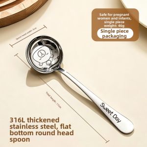 CHUANGSHUNFU | 316 Stainless Steel Child Food Grade Personal Tableware Spoon