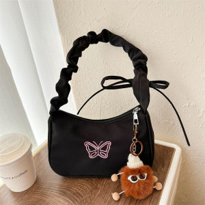 Retro Niche Design Womens Bag Versatile Underarm Single Shoulder Fashionable Dumpling Bag Popular New 2025 Casual Oxford Cloth