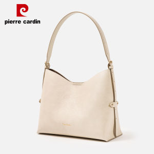 Pierre Cardin Hobo Large Capacity Commuter Tote Womens Crossbody Handbag Underarm Bag Soft Leather Fashionable Business