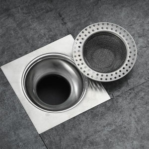 M.G.【Ready in Stock】 7.8cm Stainless Steel Sink Filter Kitchen Bathroom Floor Drain Mesh Filters Drain Basket Strainer