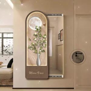 Wall Mirror Full Length Wall Mirror Full Length Mirror With Storage Full Body Mirror Wall Mount Mirror With Rack French R Invisible Dressing Mirror Mural High-End 镜子全身