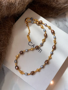 CAFFTI | Natural Baroque Pearl Necklace for Spring and Summer Wear Accessories Luxury Niche