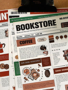 Chaoyu Life Newspaper Clipping Retro Stickers Ins Style Good-looking English Magazine Journal Material DIY Collage Decoration