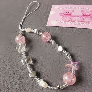 Universal Mobile Phone Strap Cute Sea Star Heart Shaped Electroplated Pendant for Samsung Apple Xiaomi Huawei Oppo Vivo Honor Meizu Redmi