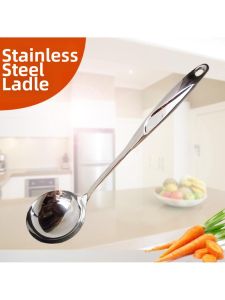 HUIYANGXU | Stainless Steel Thickened Long-Handle Kitchen Soup Spoon