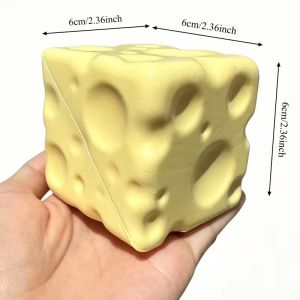 Simulation Big Butter Stick Squishy Fidget Toys Elastic Cube Cheese Stick Funny Squeeze Prank Toy Stress Anxiety Relief Game