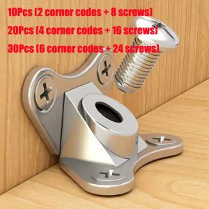 10/20/30 pcs zinc alloy butterfly corner bracket plank corner connector removable corner bracket with screws