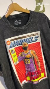Kaos NBA Basket LEBRON JAMES Stone Wash Oversize / Tshirt NBA Distro Murah / Washing Oversized VINTAGE