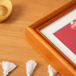 New Year Wealth God Picture Frame Display Stand Framing New Home Moving Spring Festival Chinese Style Ornaments Calligraphy Artwork Empty Frame Wall Hanging