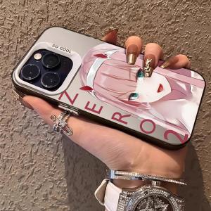 Anime 02 Zero Two Girl Phone Case For IPhone 17 16 15 14 13 12 11 Pro Max Air Matte Laser Aurora Shockproof Phone Case