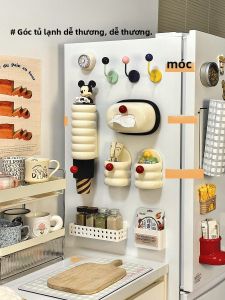 Giá Để Đồ Bên Ngoài Tủ Lạnh Túi Đựng Đồ Từ Tính Giá Để Đồ Tường Gắn Bàn Đạp Thủy Tinh Móc Treo Một Lần