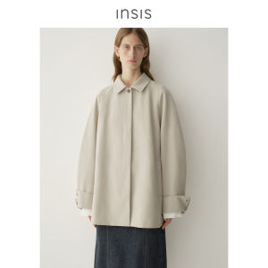 INSIS FEMME | Cotton Literary Silhouette Raglan Sleeve Three-piece Trench Coat