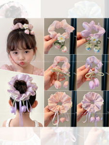 PINK EMPRESS | Tulip Strawberry Pattern Gentle On Hair Child-friendly Ponytail Holder