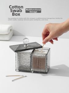 Creative Two-compartment Cotton Swabs and Toothpicks Holder